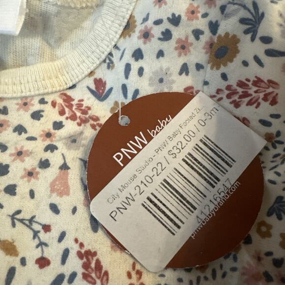 Spring Garden PNW Baby 2 Way Zipper Romper NWT 0-3 Months - Picture 5 of 6